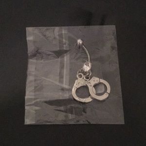 Handcuffs belly button ring